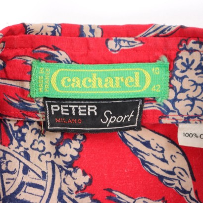 Vintage Cacharel Shirt Silk Size 10 France 1970s