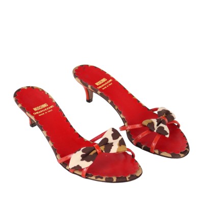 moschino, zapatos moschino, sandalias moschino, made in italy, calzado moschino, moschino de segunda mano, moschino barato y chic, mule, mule moschino, moschino animalier, Mule Moschino Cheap And Chic