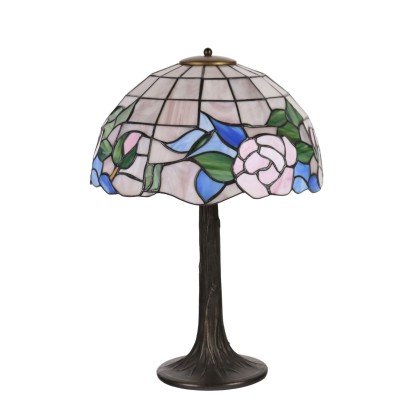 Lampe de Table Style Tiffany Verre Italie XX Siècle