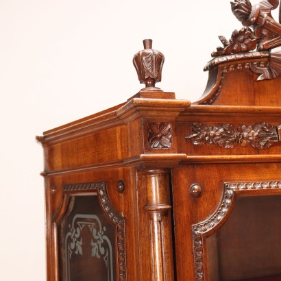 Neoclassical Style Showcase Walnut Italy XIX Century