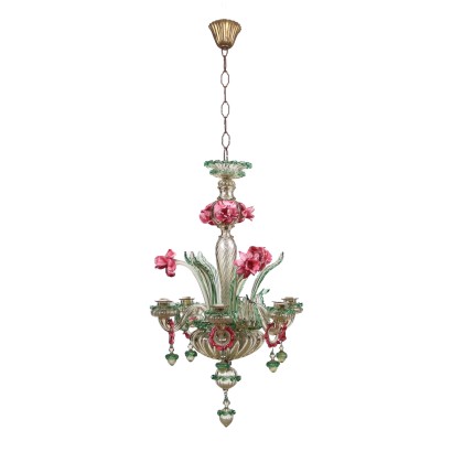 Murano Chandelier Glass Italy XX Century