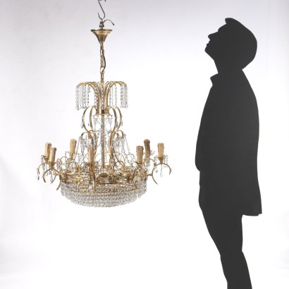 Chandelier Brass Italy XX Century