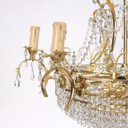 Chandelier Brass Italy XX Century