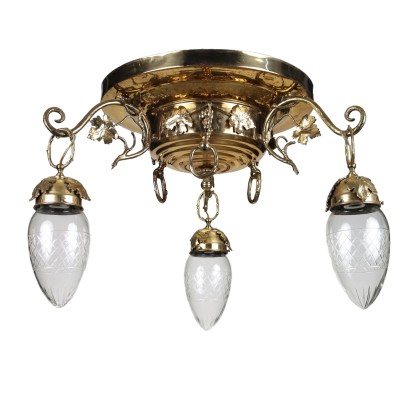 Liberty Chandelier Brass Italy XX Century