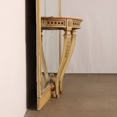 Konsole mit Spiegel Neoklassicher Stil Holz Italien XX Jhd