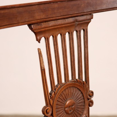 Paire de Chaises Néoclassique Noyer Italie XVIII Siècle