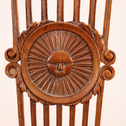 Paire de Chaises Néoclassique Noyer Italie XVIII Siècle