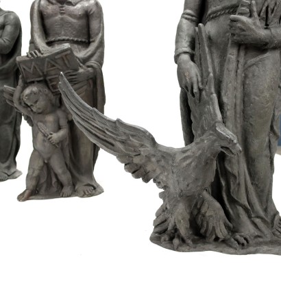 Groupe de 4 Sculptures Bronze Italie 1941