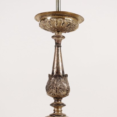 antiquariato, candelabro, antiquariato candelabro, candelabro antico, candelabro antico italiano, candelabro di antiquariato, candelabro neoclassico, candelabro del 800,Candeliere in Lamierino Sbalzato e Argen