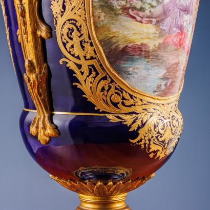 antiquariato, vaso, antiquariato vasi, vaso antico, vaso antico italiano, vaso di antiquariato, vaso neoclassico, vaso del 800,Vaso a Urna Sèvres