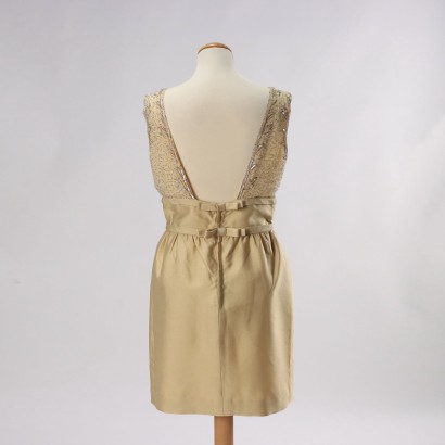 Vintage Cocktail Dress Silk Size 12 Italy 1940s-1950s