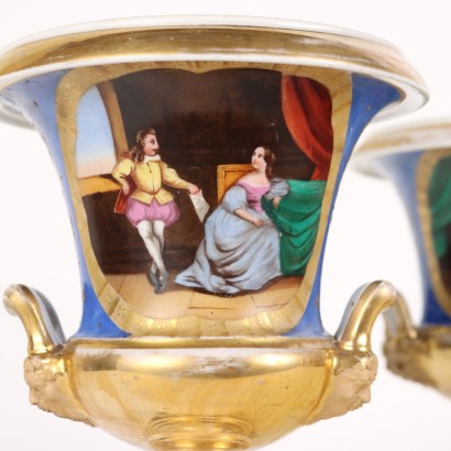 Pair of Vases Porcelain Europe XX Century