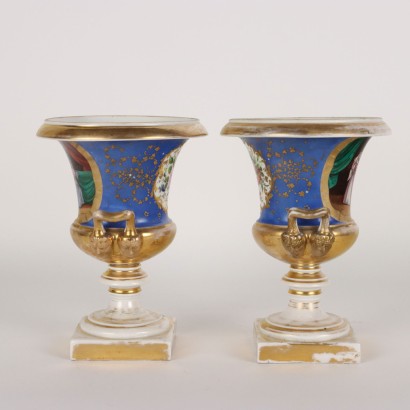 Pair of Vases Porcelain Europe XX Century