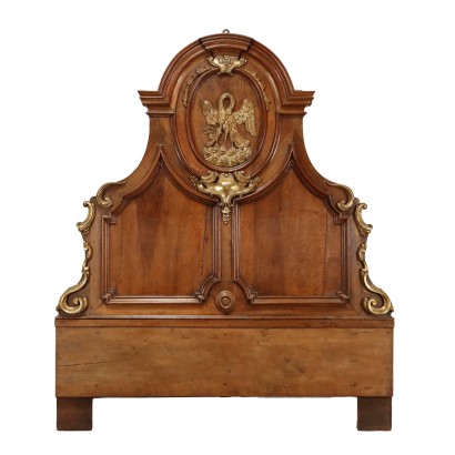 Baroque Headboard Walnut Italy XVIII Century