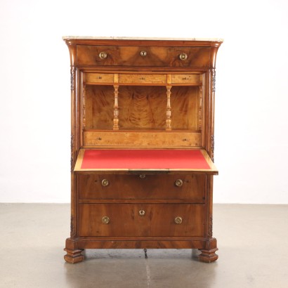 Secrétaire Louis Philippe Walnut Italy XIX Century