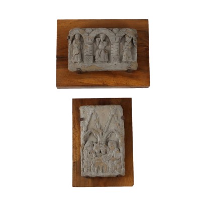 Pair of Bas-Reliefs Stone Italy XIX Century