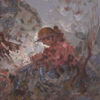 A. Pecoraro Oil on Canvas Italy 1982