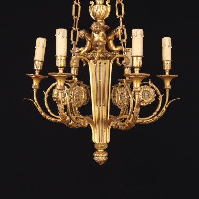 Neoclassical Style Chandelier Bronze Italy XX Century