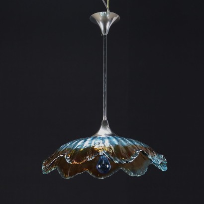 Ceiling Lamp Glass Italy 1970s