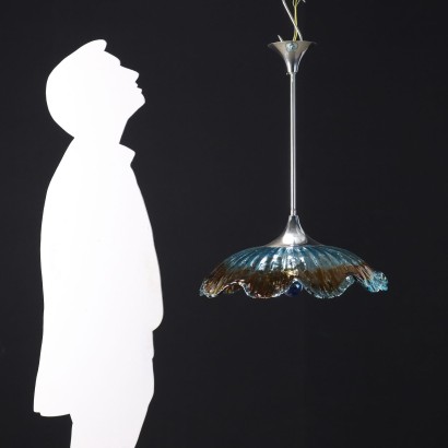 Ceiling Lamp Glass Italy 1970s