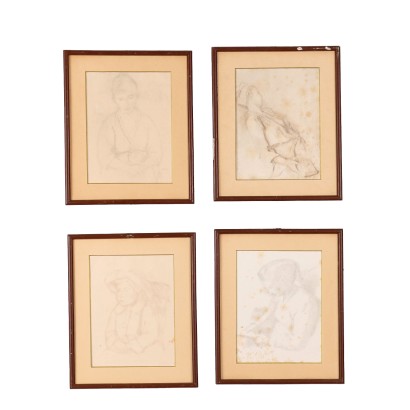Grupo de los cuatro dibujos de Aldo Salvadori