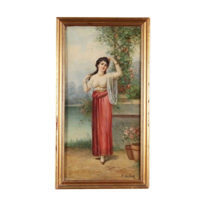 H. Waldek Oil on Canvas Europe XIX-XX Century