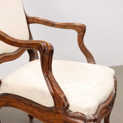 Baroque Armchair Walnut Italy XVIII Century