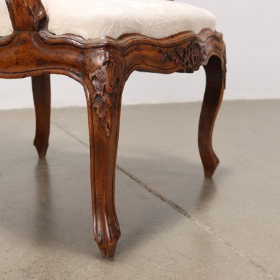 Baroque Armchair Walnut Italy XVIII Century