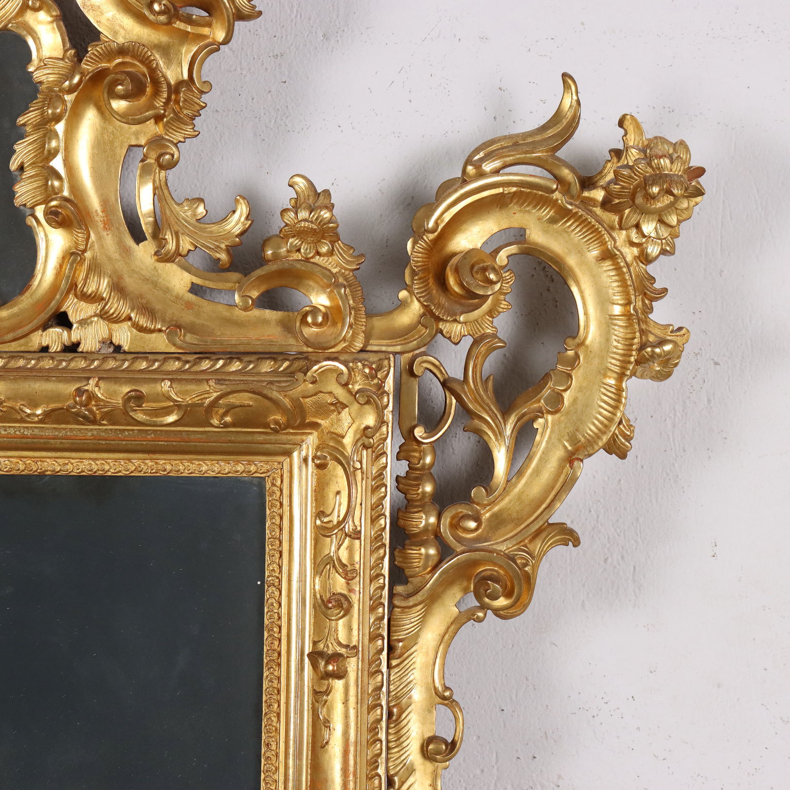 Specchiera Dorata in Stile Barocco, Antiquariato, Specchi e cornici
