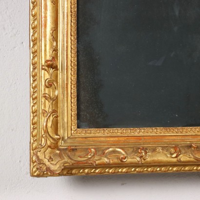 espejo dorado, espejo dorado en estilo barroco