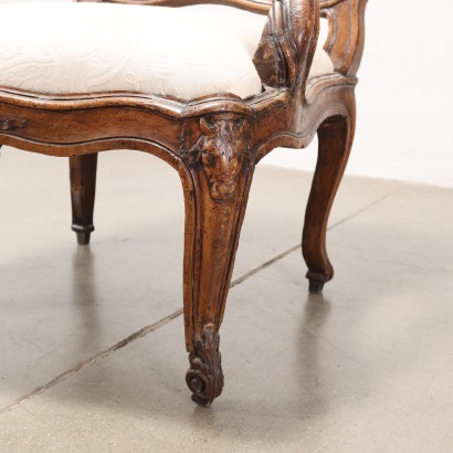 Neoclassical Armchair Walnut Italy XVIII Century