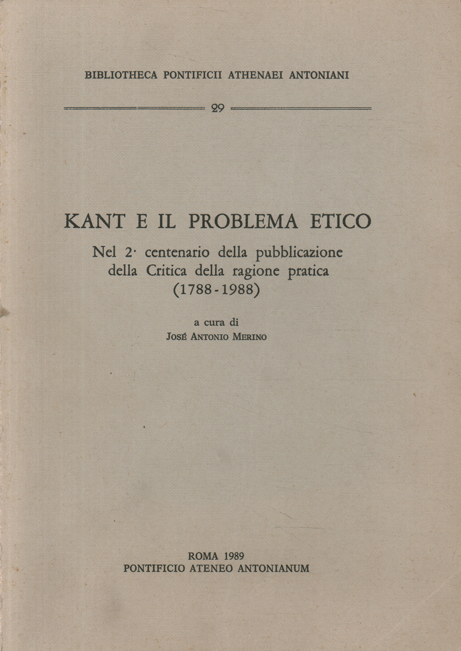 Kant y el problema ético