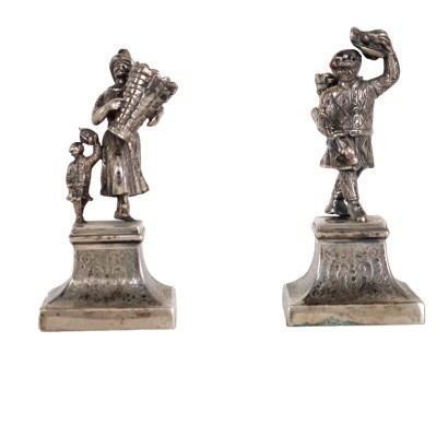 Coppia di Statuine in Argento