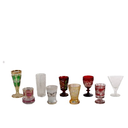 Group of 10 Glasses Europe XIX-XX Century