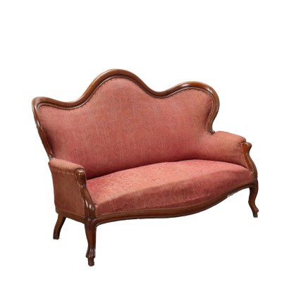 Louis Philippe Sofa Walnut Italy XIX Century