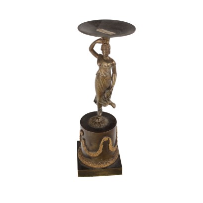 antiquariato, candelabro, antiquariato candelabro, candelabro antico, candelabro antico italiano, candelabro di antiquariato, candelabro neoclassico, candelabro del 800,Portacandela in Bronzo