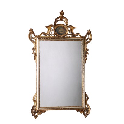 Miroir Bois Doré Italie XX Siècle
