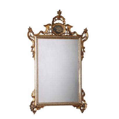 Miroir Bois Doré Italie XX Siècle