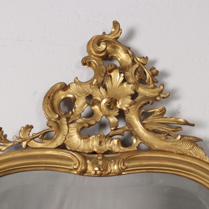 Baroque Style Mirror Wood Italy XX Century