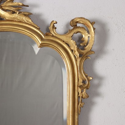 Baroque Style Mirror Wood Italy XX Century