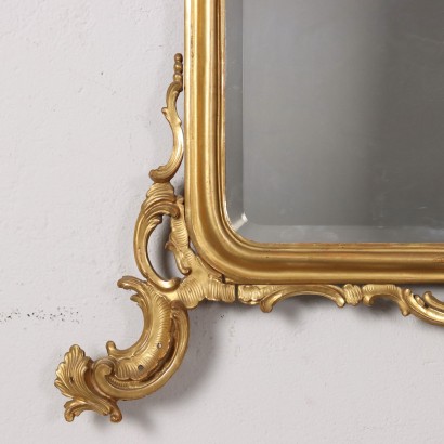 Miroir Baroque Bois Italie XIX Siècle