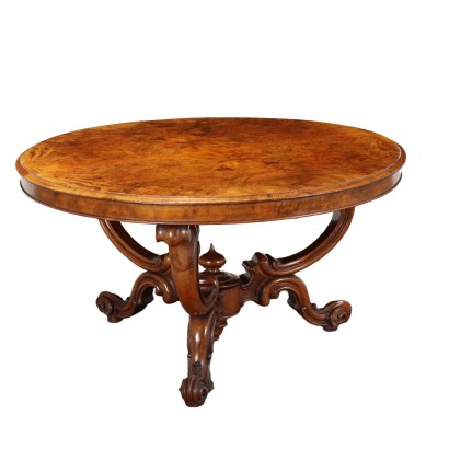 Louis Philippe Table Mahogany Italy XIX Century