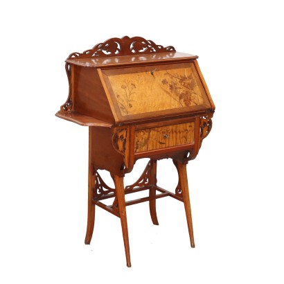 Scrittoio Liberty Ecole de Nancy, Francia Fine XIX – Inizio XX Secolo, Antiquariato, Altri mobili, dimanoinmano.it Mobiletto liberty ,Scrittoio Liberty Ecole de Nancy