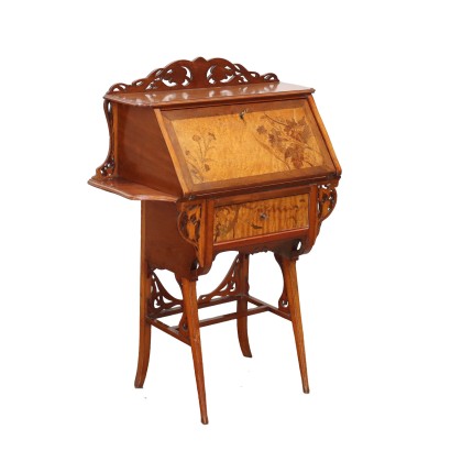 Writing Desk Art Nouveau Cherrywood France XIX-XX Century