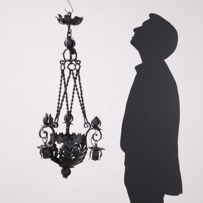 ANILLA0167355_945265 Lampadario in Ferro Battuto