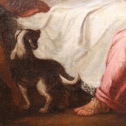 Evangelical Scene Oil on Canvas Italy XVII-XVIII Century
