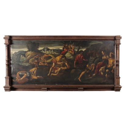 arte, arte italiano, pintura italiana antigua, pintura de gran tema mitológico, la fábula de Apolo y Marsyas