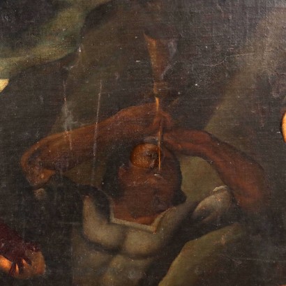 Sujet Mythologique Huile sur Toile Italie XVII Siècle