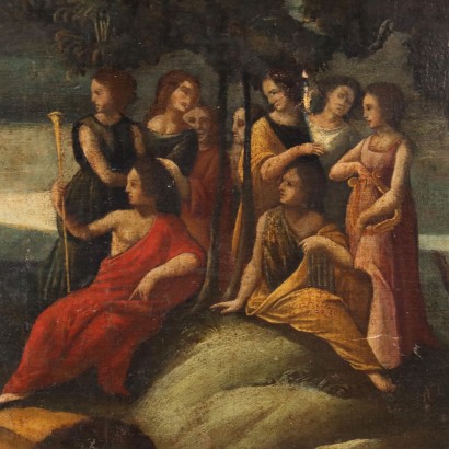 Sujet Mythologique Huile sur Toile Italie XVII Siècle