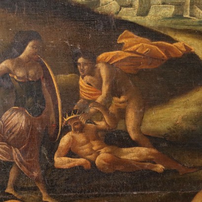 arte, arte italiano, pintura italiana antigua, pintura de gran tema mitológico, la fábula de Apolo y Marsyas